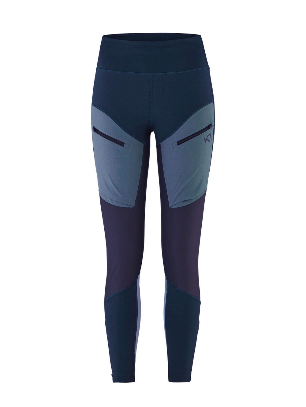 ⁠Kari Traa Ane Hiking Tights Size L Navy Blue Leggings High Waist Pocket